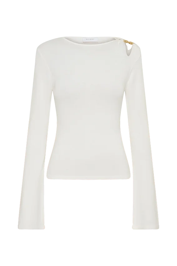 Ricky Knit Long Sleeve Longline Top – Ivory Ricky Knit Long Sleeve Longline Top – Ivory
