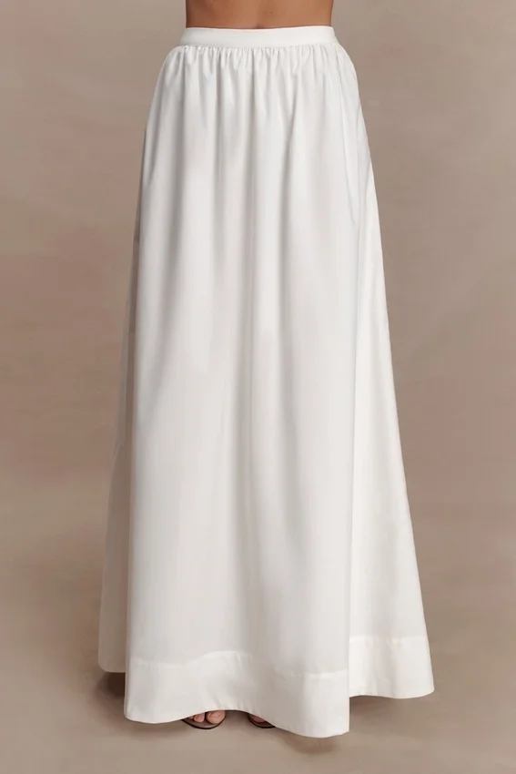 River Gathered Maxi Skirt – White River Gathered Maxi Skirt – White