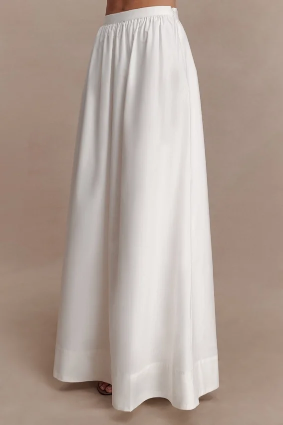 River Gathered Maxi Skirt – White River Gathered Maxi Skirt – White