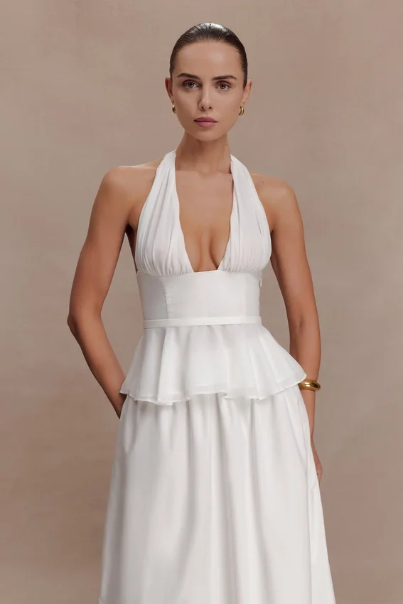 River Halter Neck Sleeveless Top – White River Halter Neck Sleeveless Top – White