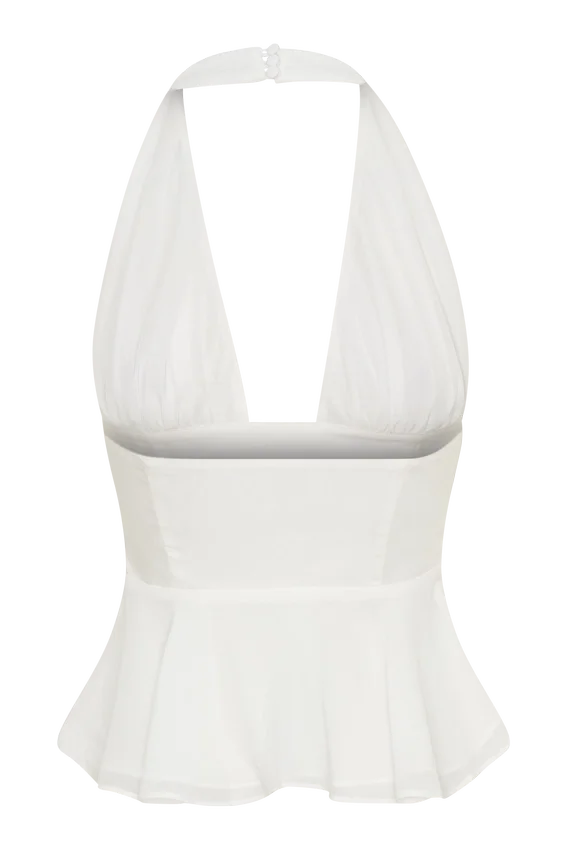 River Halter Neck Sleeveless Top – White River Halter Neck Sleeveless Top – White