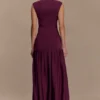 Romaine Bandage Knit Midi Skirt – Wine
