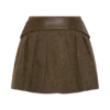 Romy Mini Skirt With Hardware – Herringbone