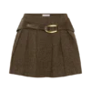 Romy Mini Skirt With Hardware – Herringbone