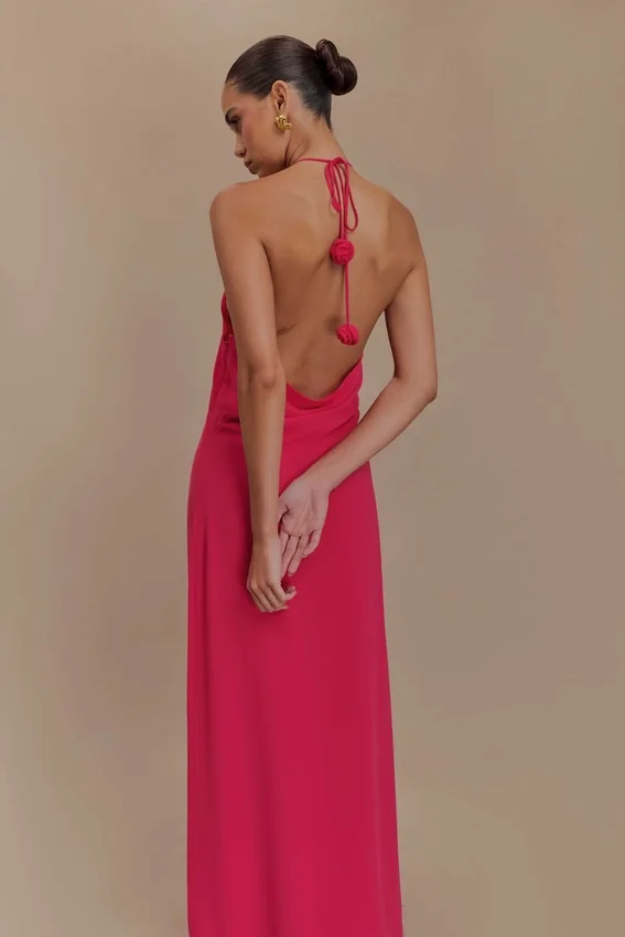 Rosalia Cowl Neck Maxi Dress – Raspberry Rosalia Cowl Neck Maxi Dress – Raspberry
