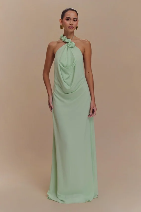 Rosalia Cowl Neck Maxi Dress – Sage Rosalia Cowl Neck Maxi Dress – Sage