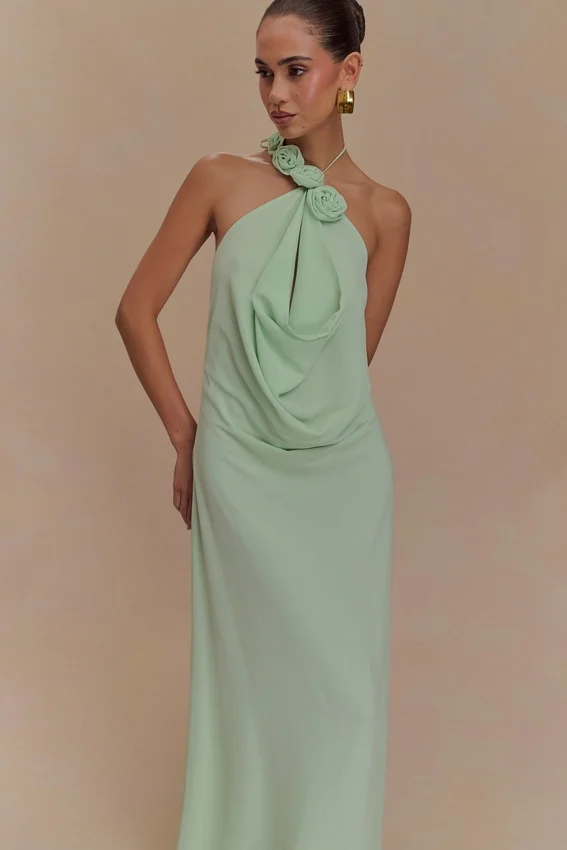 Rosalia Cowl Neck Maxi Dress – Sage Rosalia Cowl Neck Maxi Dress – Sage