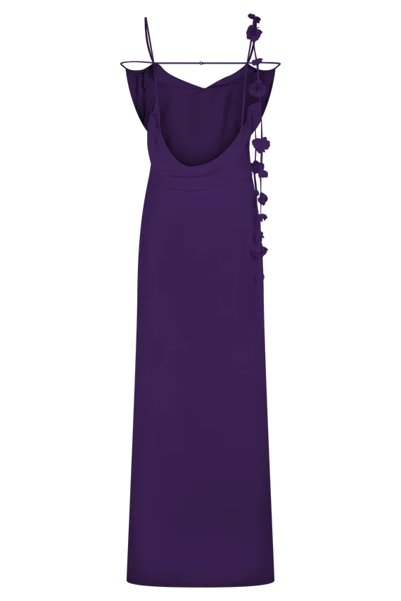 Rosalie Floral Chiffon Maxi Dress – Purple Rosalie Floral Chiffon Maxi Dress – Purple