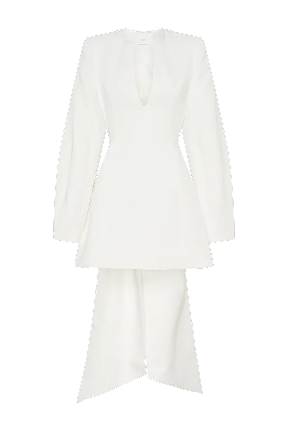 Rosanna Suiting Bow Mini Dress – Ivory Rosanna Suiting Bow Mini Dress – Ivory