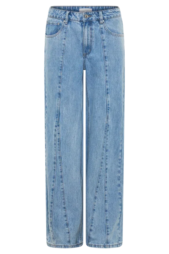 Roy Mid Rise Wide Leg Denim Jeans – Classic Blue Roy Mid Rise Wide Leg Denim Jeans – Classic Blue