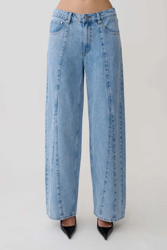 Roy Mid Rise Wide Leg Denim Jeans – Classic Blue Roy Mid Rise Wide Leg Denim Jeans – Classic Blue