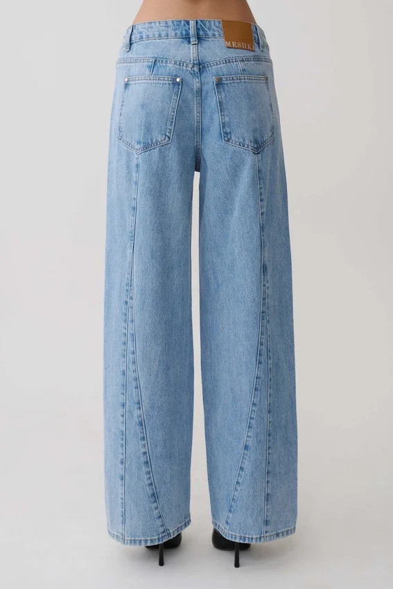 Roy Mid Rise Wide Leg Denim Jeans – Classic Blue Roy Mid Rise Wide Leg Denim Jeans – Classic Blue