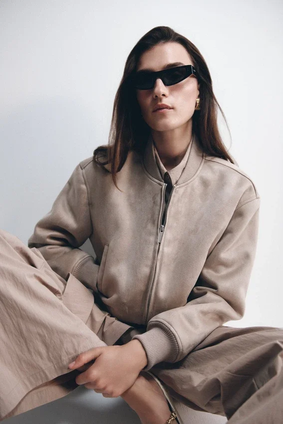 Rudy Suede Bomber Jacket – Sand Rudy Suede Bomber Jacket – Sand