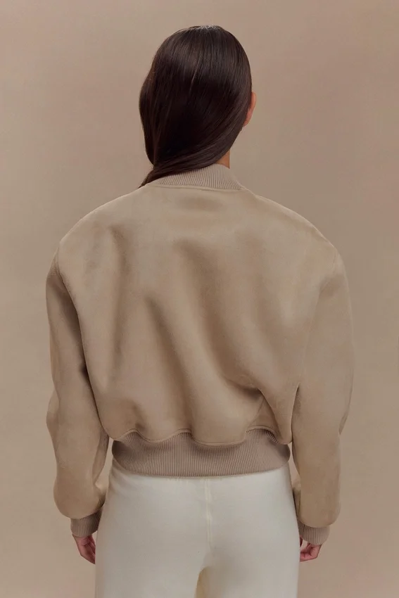 Rudy Suede Bomber Jacket – Sand Rudy Suede Bomber Jacket – Sand