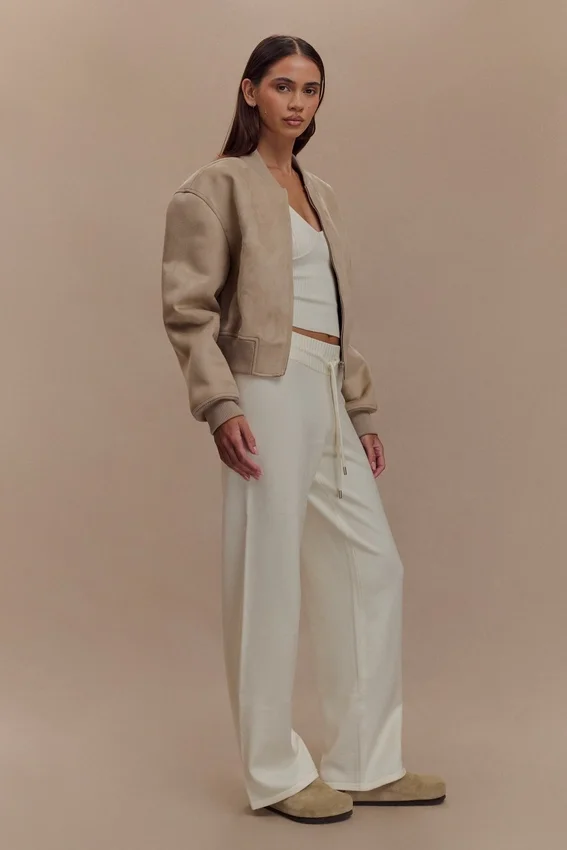 Rudy Suede Bomber Jacket – Sand Rudy Suede Bomber Jacket – Sand
