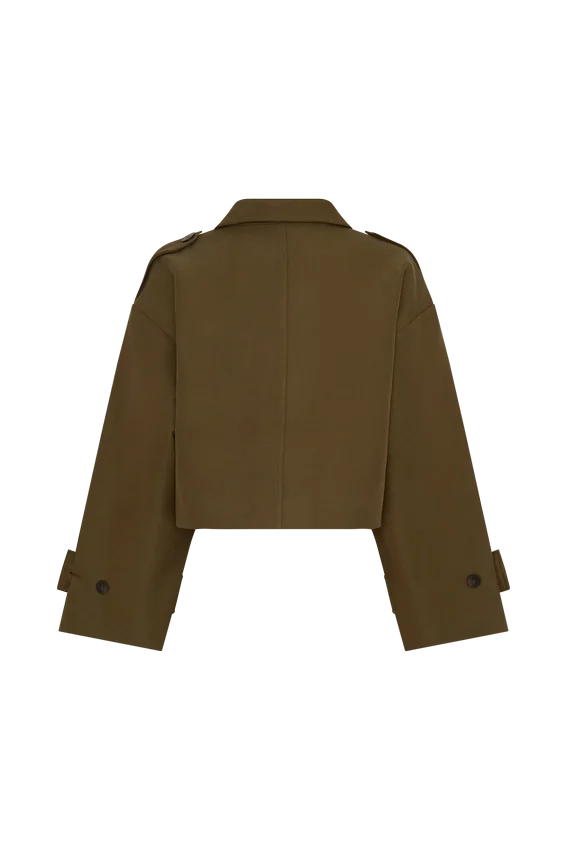 Rue Funnel Neck Bomber Jacket – Khaki Rue Funnel Neck Bomber Jacket – Khaki