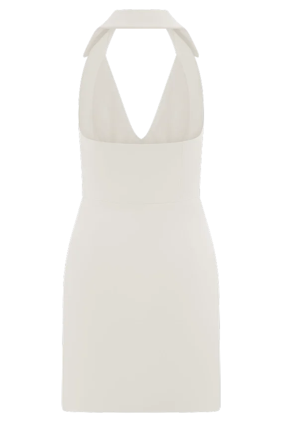 Ruth Cotton Halter Mini Dress – Ivory Ruth Cotton Halter Mini Dress – Ivory