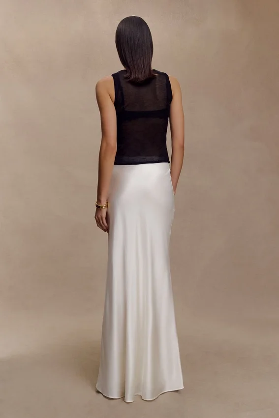 Sabrina Silk Blend Maxi Skirt – Ivory Sabrina Silk Blend Maxi Skirt – Ivory
