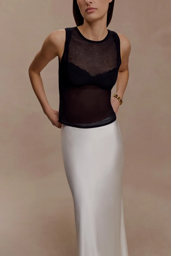 Sabrina Silk Blend Maxi Skirt – Ivory Sabrina Silk Blend Maxi Skirt – Ivory