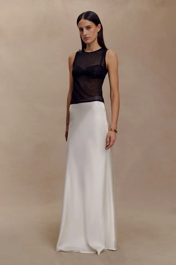 Sabrina Silk Blend Maxi Skirt – Ivory Sabrina Silk Blend Maxi Skirt – Ivory