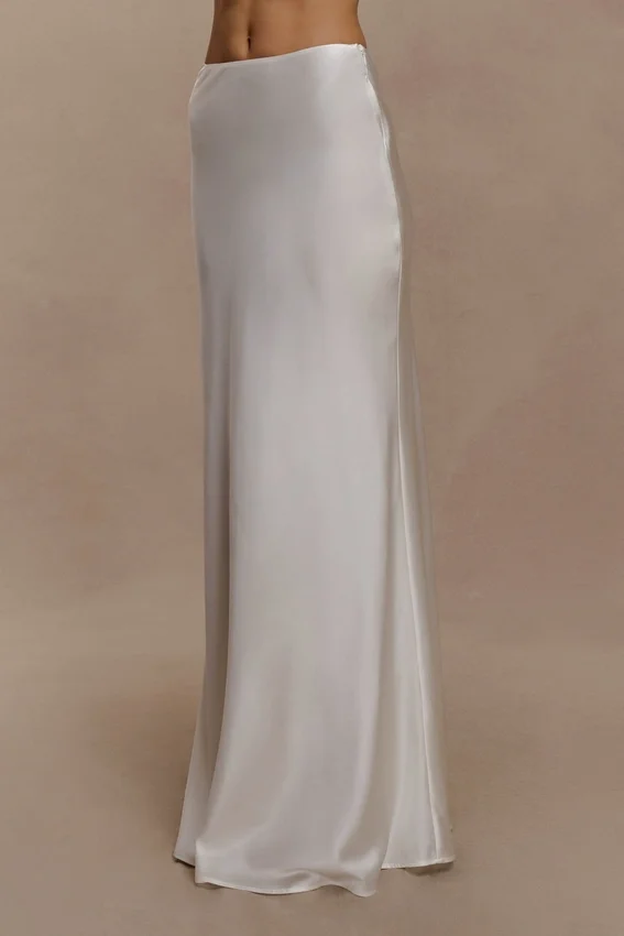 Sabrina Silk Blend Maxi Skirt – Ivory Sabrina Silk Blend Maxi Skirt – Ivory