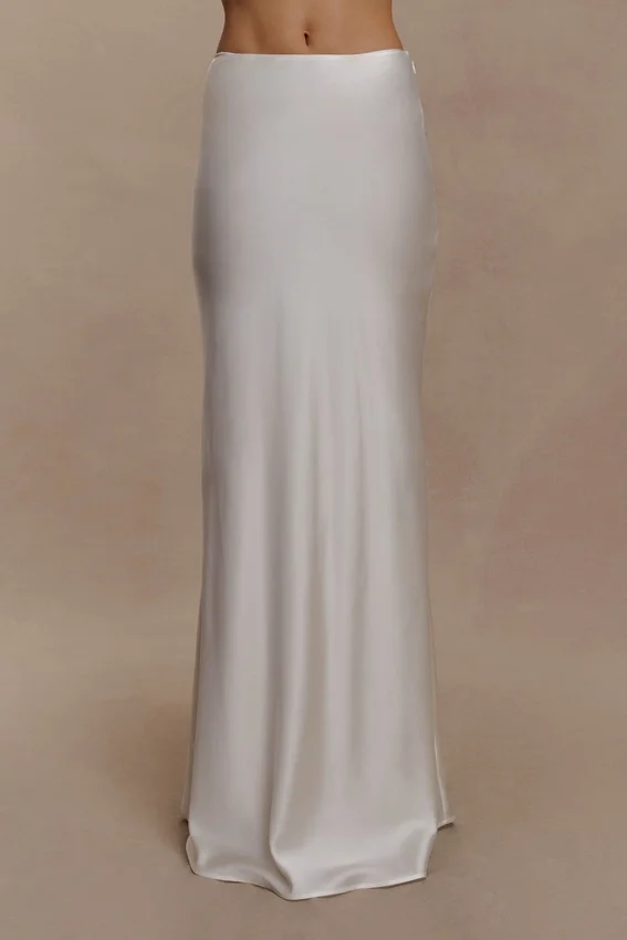 Sabrina Silk Blend Maxi Skirt – Ivory Sabrina Silk Blend Maxi Skirt – Ivory
