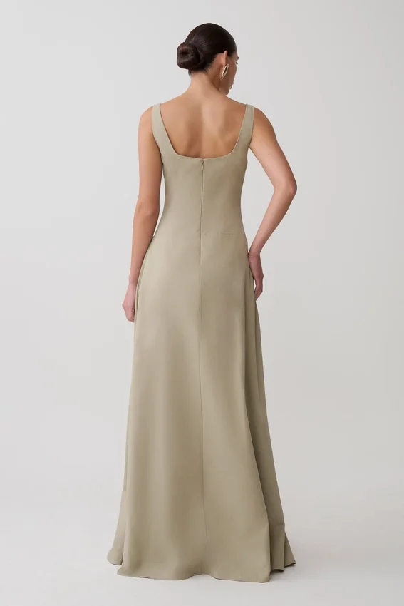 Salma Drop Waist Cotton Maxi Dress – Sage Salma Drop Waist Cotton Maxi Dress – Sage