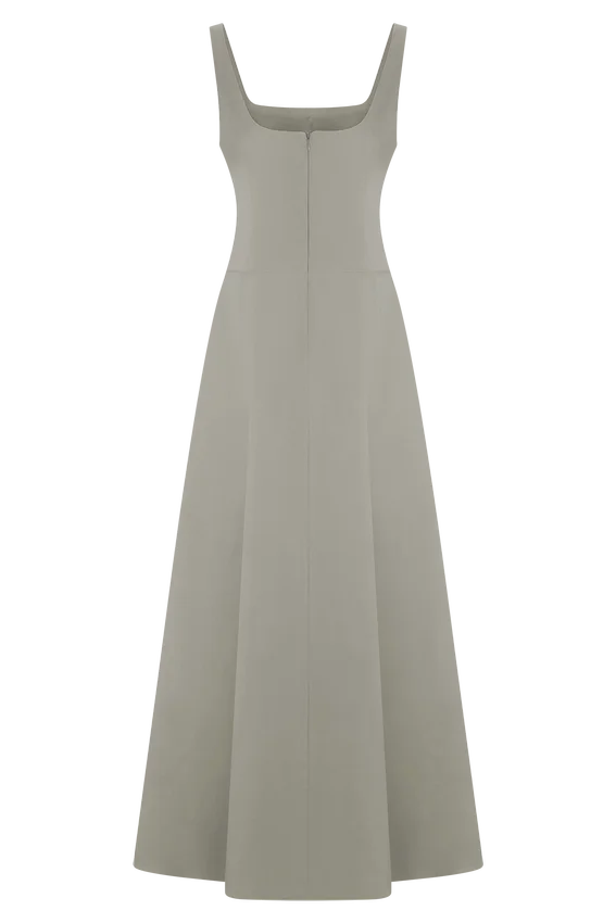 Salma Drop Waist Cotton Maxi Dress – Sage Salma Drop Waist Cotton Maxi Dress – Sage