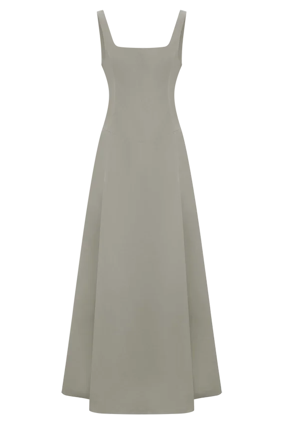 Salma Drop Waist Cotton Maxi Dress – Sage Salma Drop Waist Cotton Maxi Dress – Sage