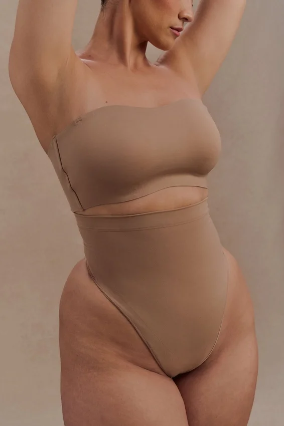 Saria High Waist Shapewear Briefs – Latte Saria High Waist Shapewear Briefs – Latte