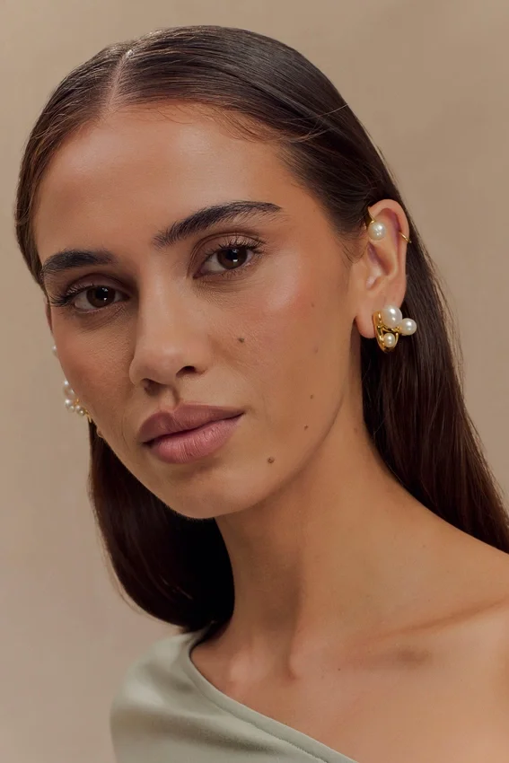 Saskia Freshwater Pearl Ear Cuff – Pearl Saskia Freshwater Pearl Ear Cuff – Pearl