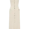 Sawyer Sleeveless Buttoned Maxi Dress – Ivory