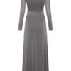 Scarlet Lurex Cowl Maxi Dress – Silver