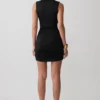 Scarlet Slinky Cowl Mini Dress – Black