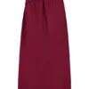 Scottie Gathered Linen Knot Maxi Skirt – Wine