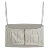 Scottie Shirred Linen Bandeau – Oat Marle