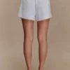 Scout Linen Belted Shorts – White
