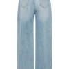 Sebastian Straight Leg Denim Jeans With Fray Hem – Washed Light Blue