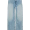 Sebastian Straight Leg Denim Jeans With Fray Hem – Washed Light Blue