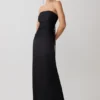 Serena Strapless Taffeta Maxi Dress – Black Serena Strapless Taffeta Maxi Dress – Black
