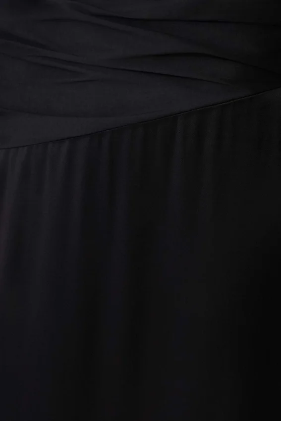 Serena Strapless Taffeta Maxi Dress – Black Serena Strapless Taffeta Maxi Dress – Black