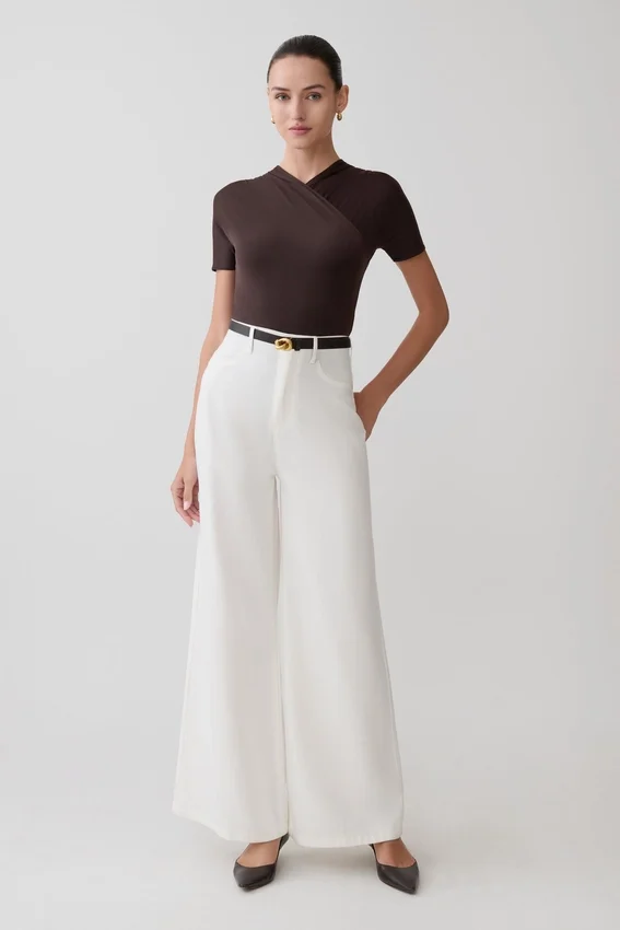 Shae Wide Leg Denim Jeans – White Shae Wide Leg Denim Jeans – White