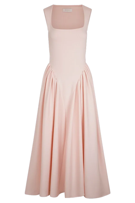 Sharon Scuba Jersey Midi Dress – Ballet Pink Sharon Scuba Jersey Midi Dress – Ballet Pink