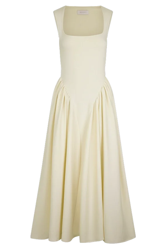 Sharon Scuba Jersey Midi Dress – Ivory Sharon Scuba Jersey Midi Dress – Ivory