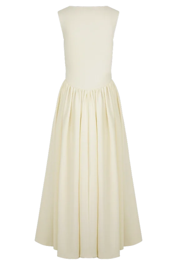 Sharon Scuba Jersey Midi Dress – Ivory Sharon Scuba Jersey Midi Dress – Ivory