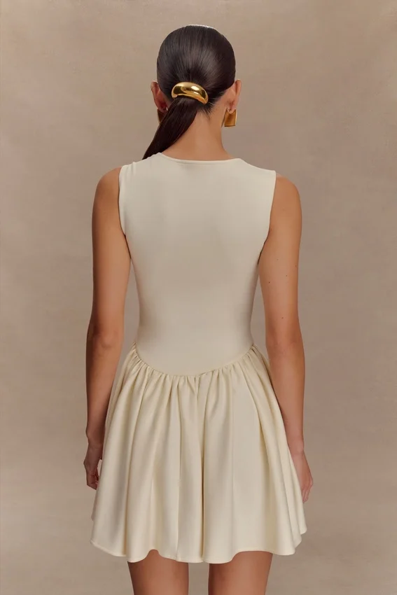 Sharon Scuba Jersey Mini Dress – Ivory Sharon Scuba Jersey Mini Dress – Ivory