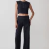 Sienna Flare Mid Rise Denim Jeans – Indigo Pinstripe