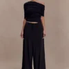 Sierra Asymmetrical Cashmere Blend Knit Top – Black Sierra Asymmetrical Cashmere Blend Knit Top – Black