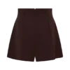 Simone Pleated Suiting Short – Dark Chocolate