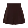 Simone Pleated Suiting Short – Dark Chocolate